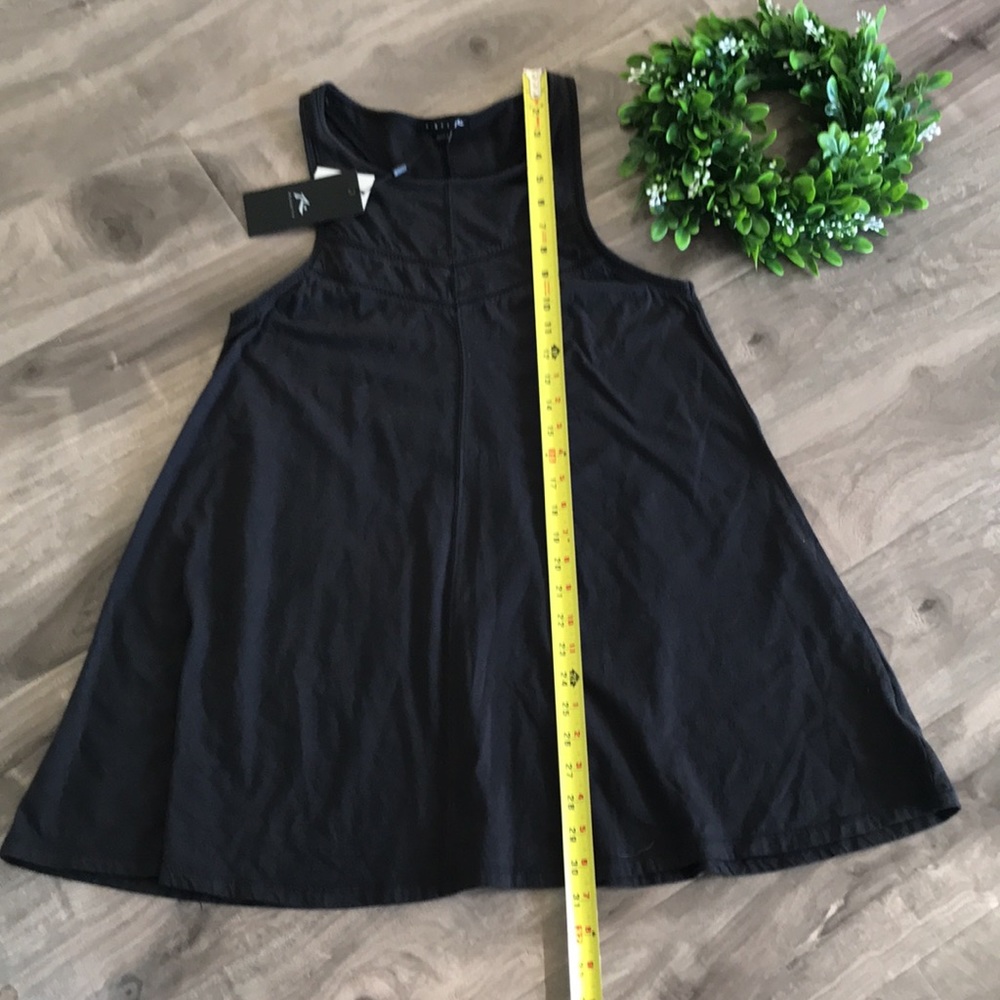 RUSTY Zinnia Mini skater Dress in BLACK - Size LG - Picture 3 of 9